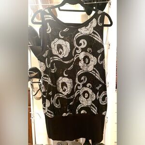 Karen Kane Women’s Sequin Sleeveless Blouse, Size XL, with Wide Waist Band